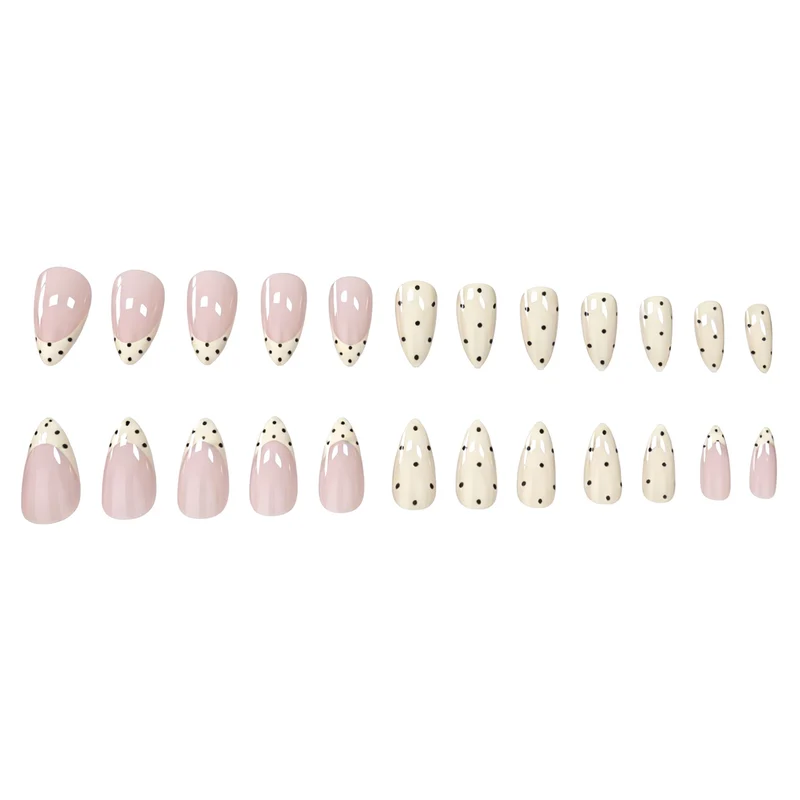 Elegant Polka Dot Nail Art Enhancements Stornfield