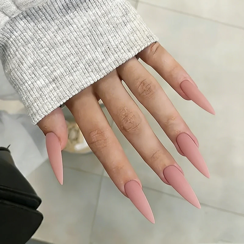 Elegant Pointed Acrylic Nail Enhancements Stornfield