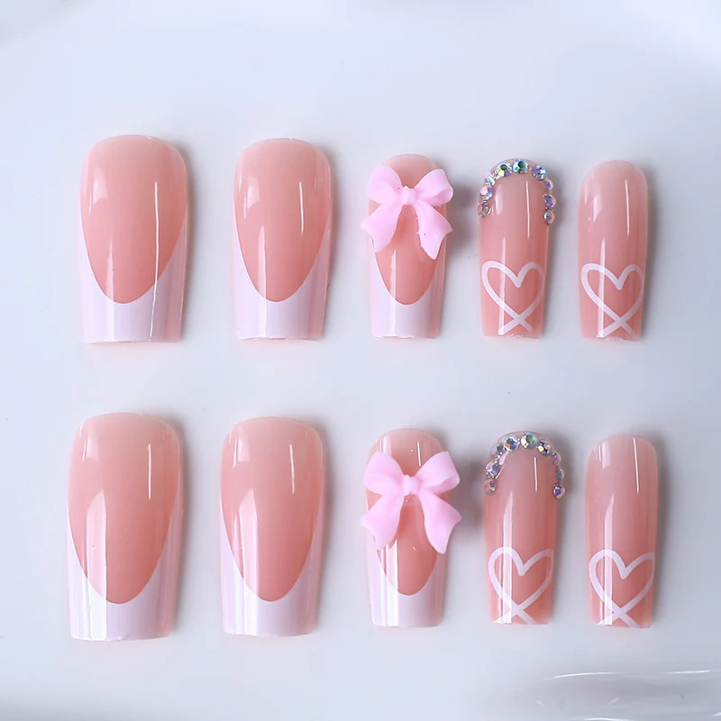 Elegant French Tip Acrylic Nail Enhancements Stornfield