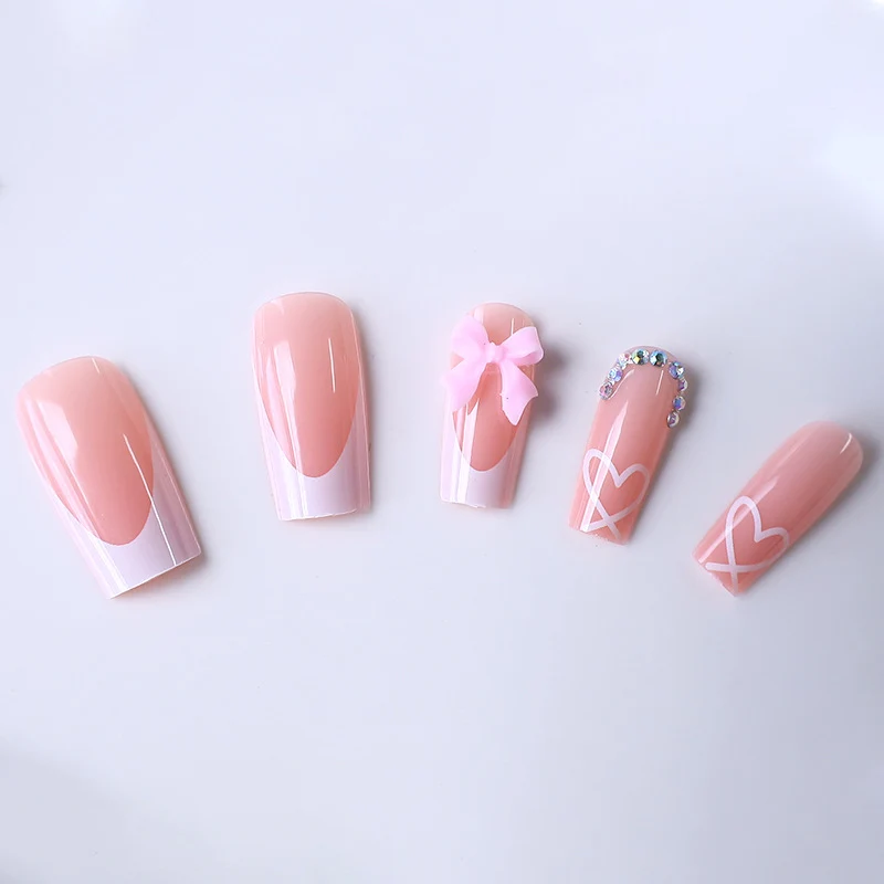 Elegant French Tip Acrylic Nail Enhancements Stornfield