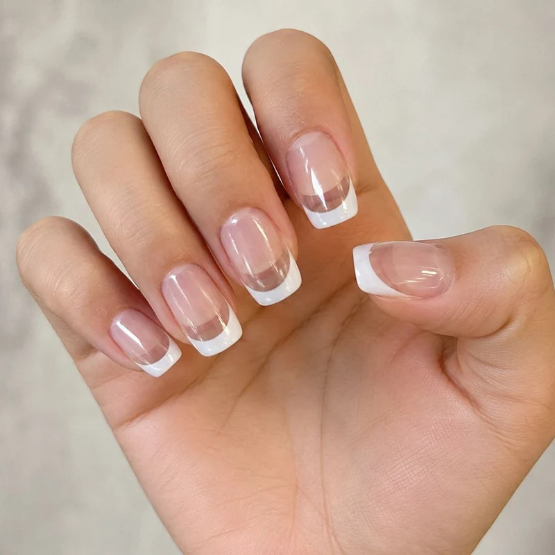 Elegant French Tip Acrylic Nail Enhancements Stornfield 1789915565