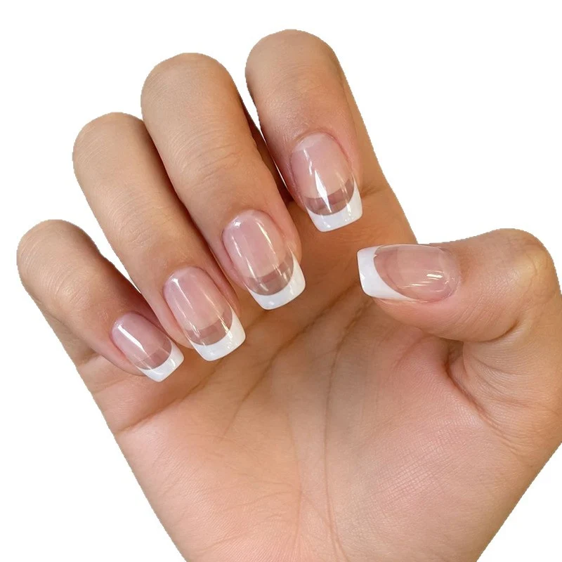 Elegant French Tip Acrylic Nail Enhancements Stornfield 1789915565