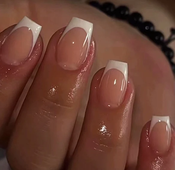 Elegant French Tip Acrylic Nail Enhancements Stornfield 1789915301