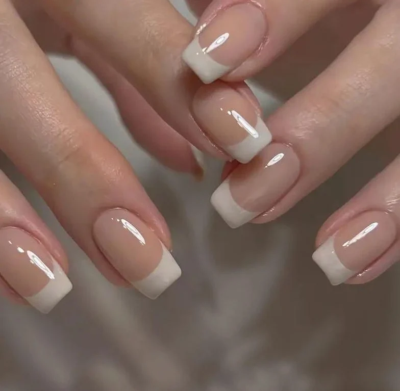 Elegant French Tip Acrylic Nail Enhancements Stornfield 1789915301