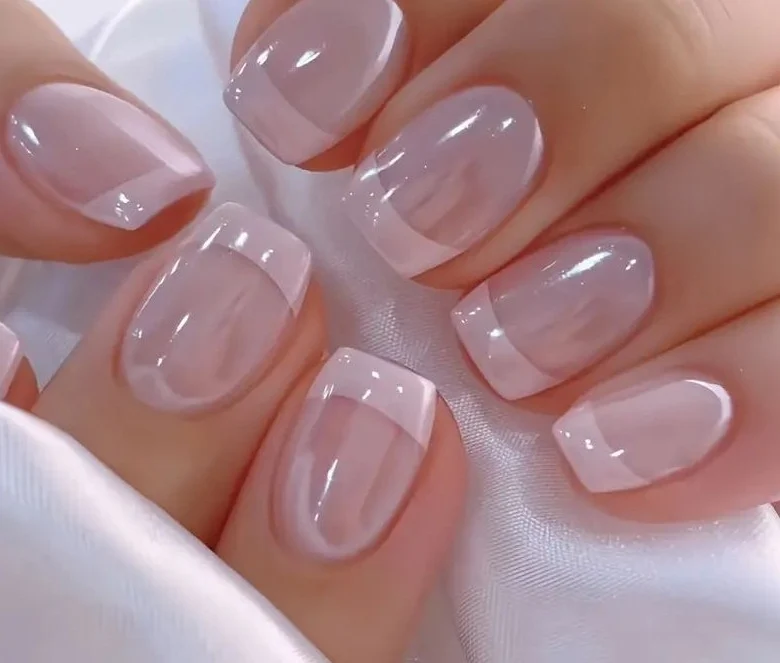 Elegant French Tip Acrylic Nail Enhancements Stornfield 1789915301