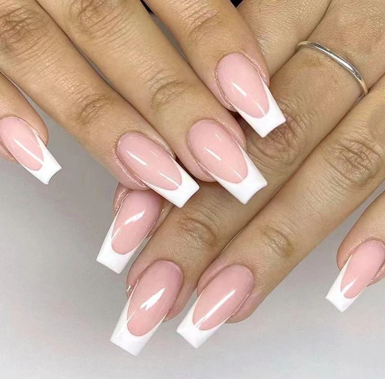 Elegant French Tip Acrylic Nail Enhancements Stornfield 1789915301