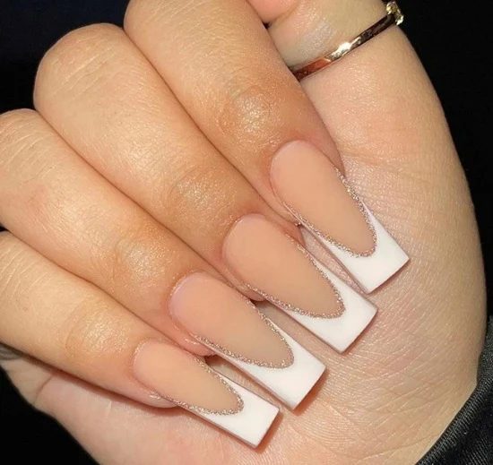 Elegant French Tip Acrylic Nail Enhancements Stornfield 1789915301