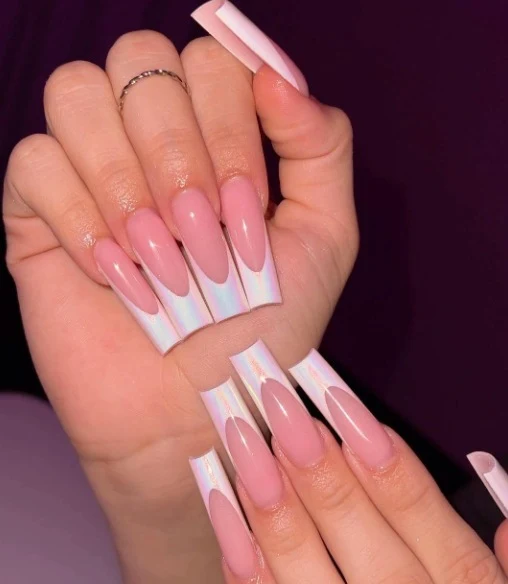 Elegant French Tip Acrylic Nail Enhancements Stornfield 1789915301