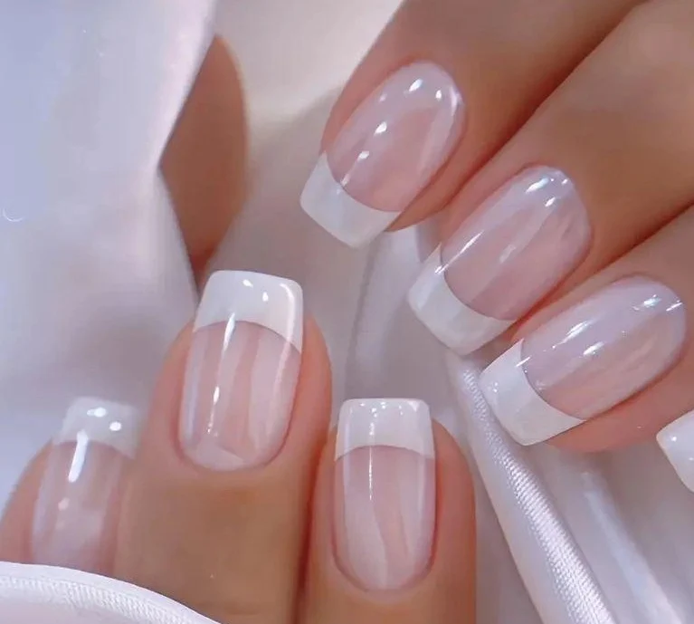 Elegant French Tip Acrylic Nail Enhancements Stornfield 1789915301