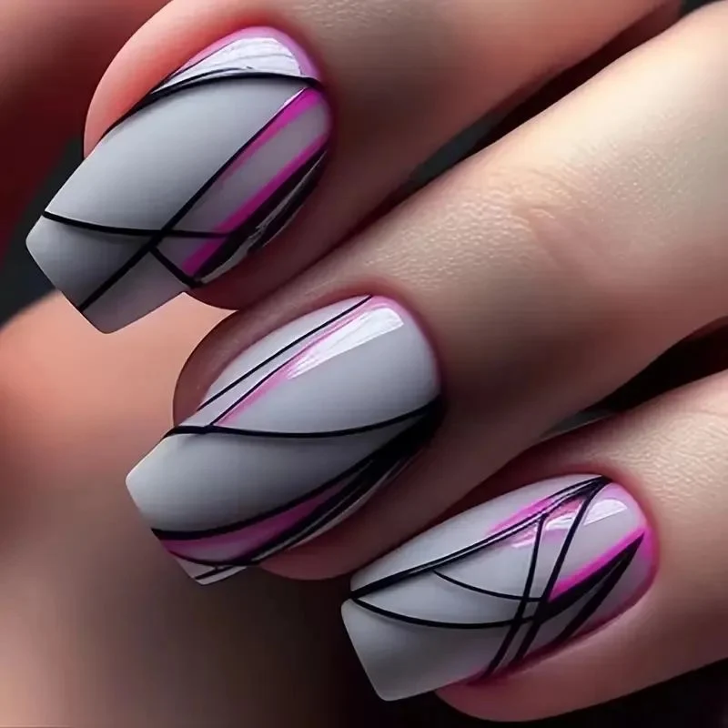 Elegant French Tip Acrylic Nail Art Stornfield