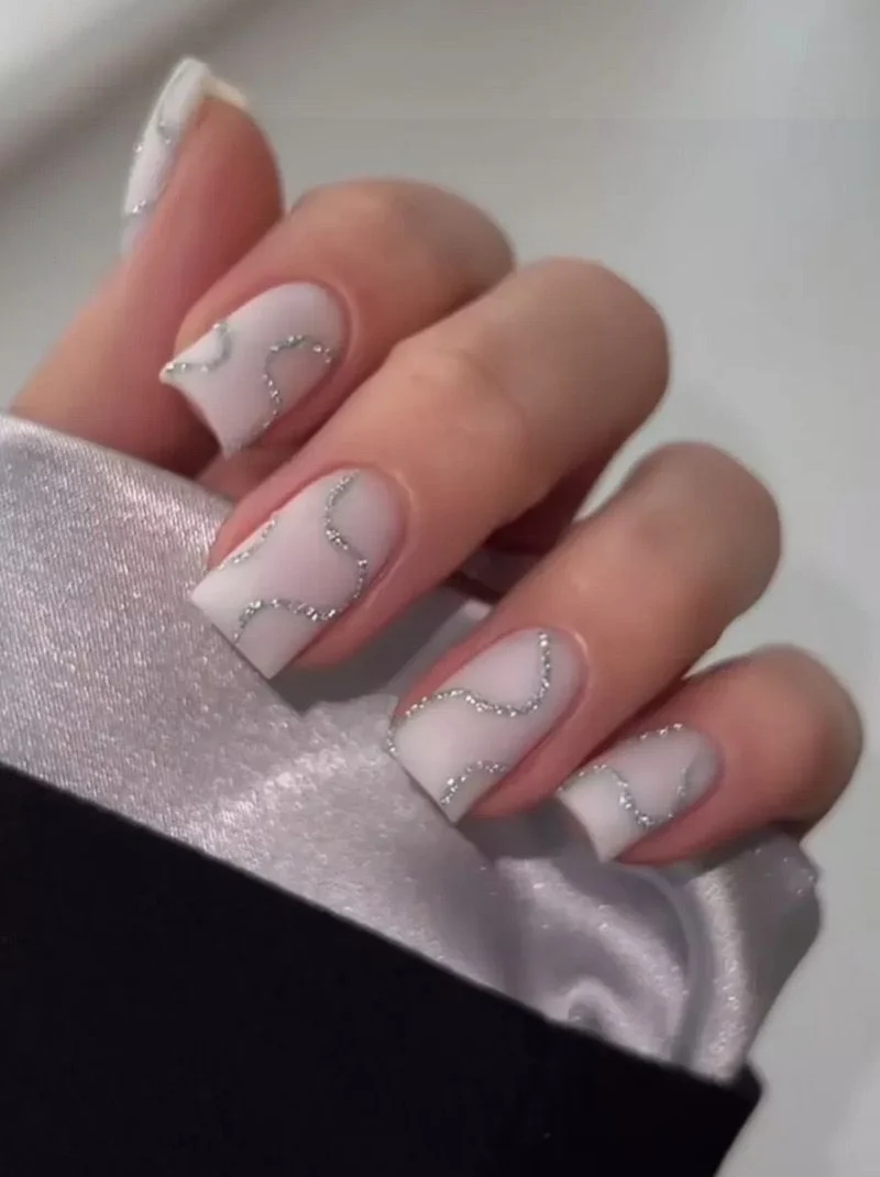 Elegant French Tip Acrylic Nail Art Stornfield