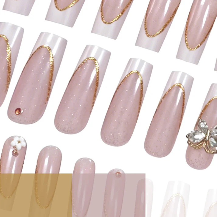 Elegant Floral Nail Art Extensions Stornfield