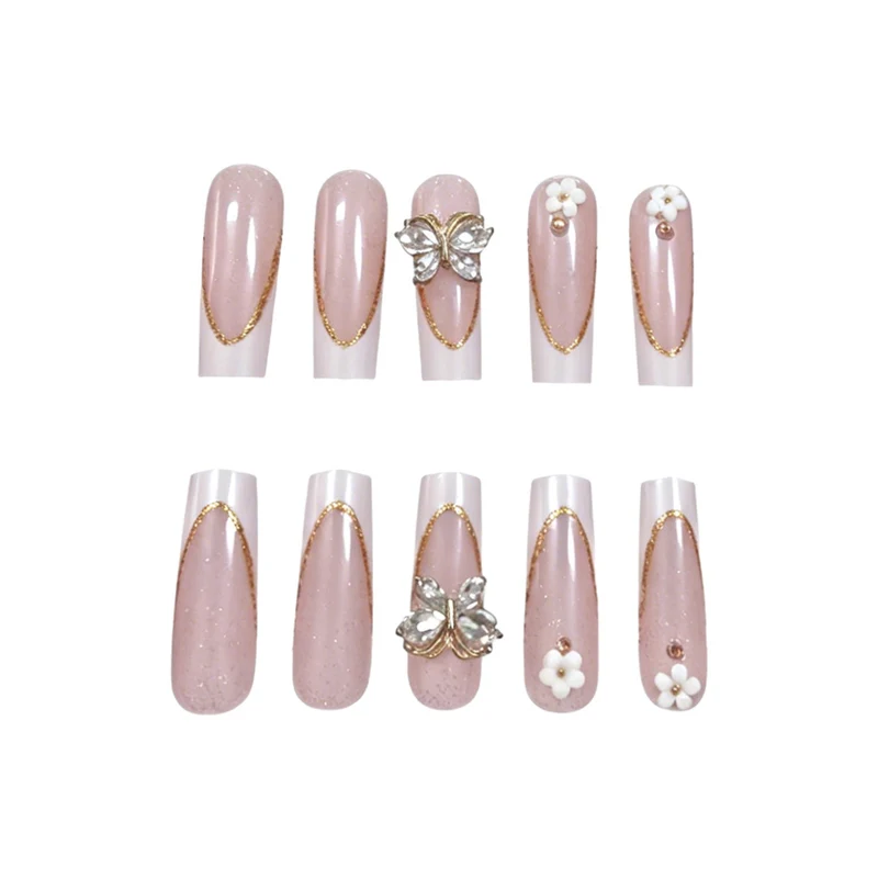 Elegant Floral Nail Art Extensions Stornfield