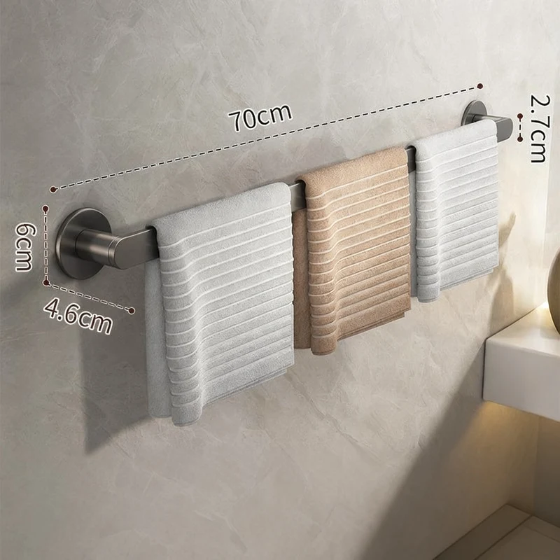 Wandmontierte Handtuchstange ohne Bohren