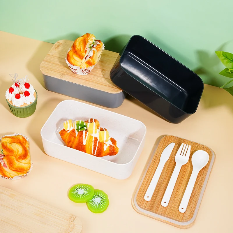 Eco-Friendly Bamboo-Lid Food Storage Container