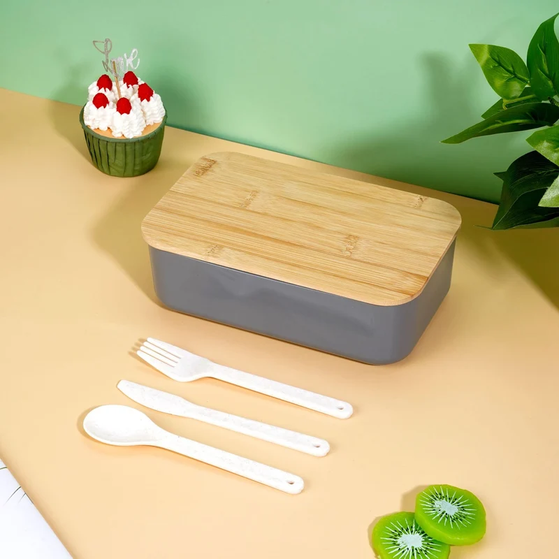 Eco-Friendly Bamboo-Lid Food Storage Container