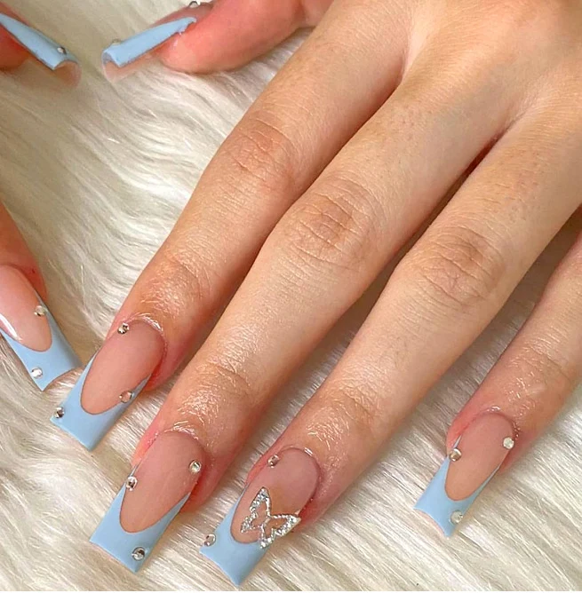Decorative Long-Length Acrylic Nail Extensions Stornfield