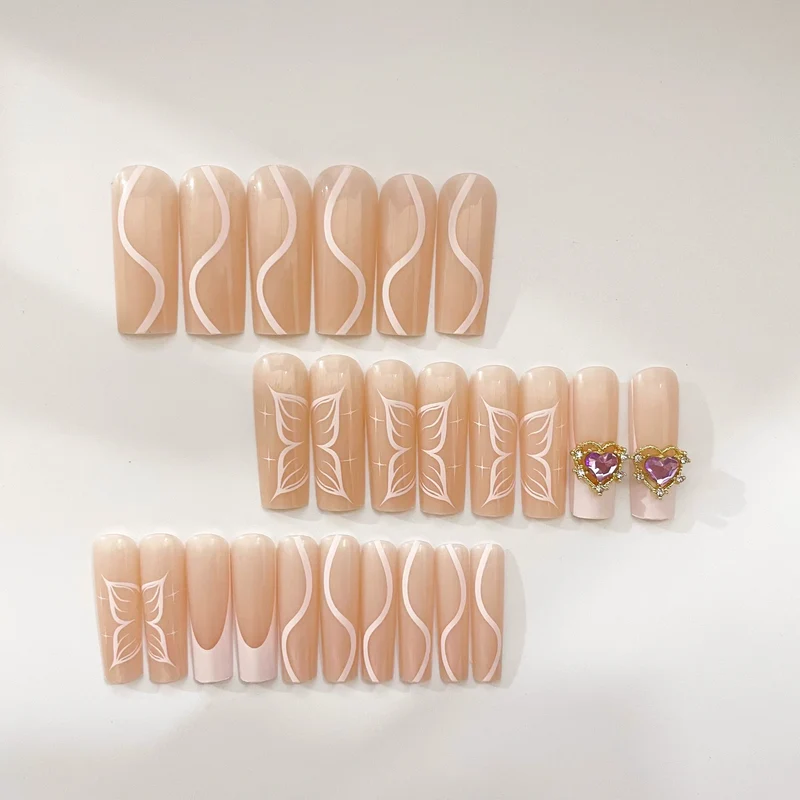 Decorative Long Acrylic Nail Extensions Stornfield