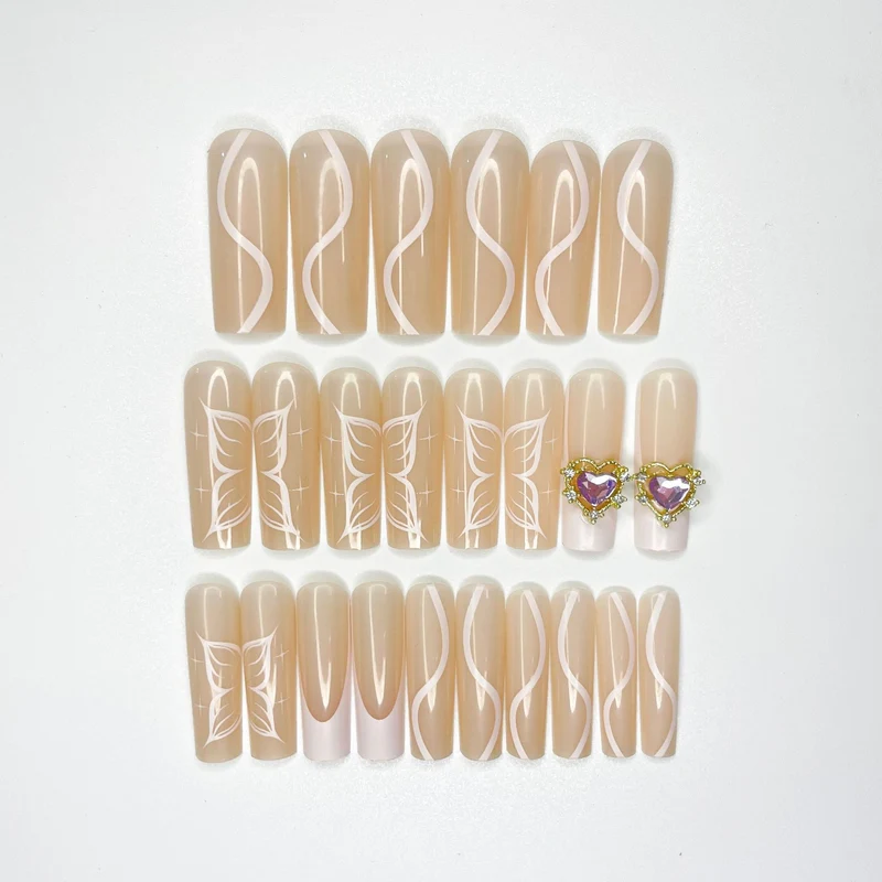 Decorative Long Acrylic Nail Extensions Stornfield