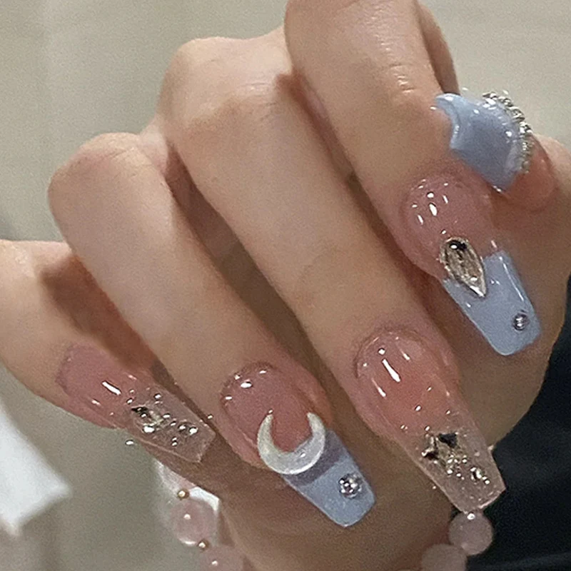 Decorative Long Acrylic Nail Enhancements Stornfield
