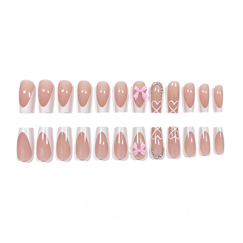 Decorative Heart Design Acrylic Nail Enhancements Stornfield
