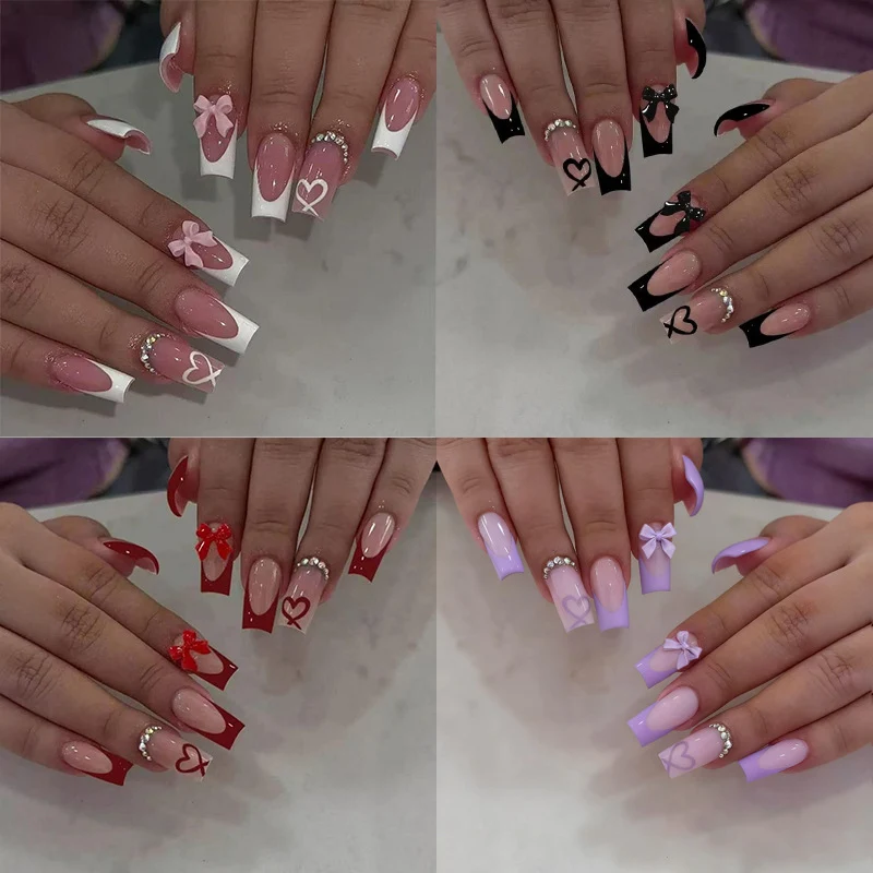 Decorative Heart and Bow Nail Art Set Stornfield