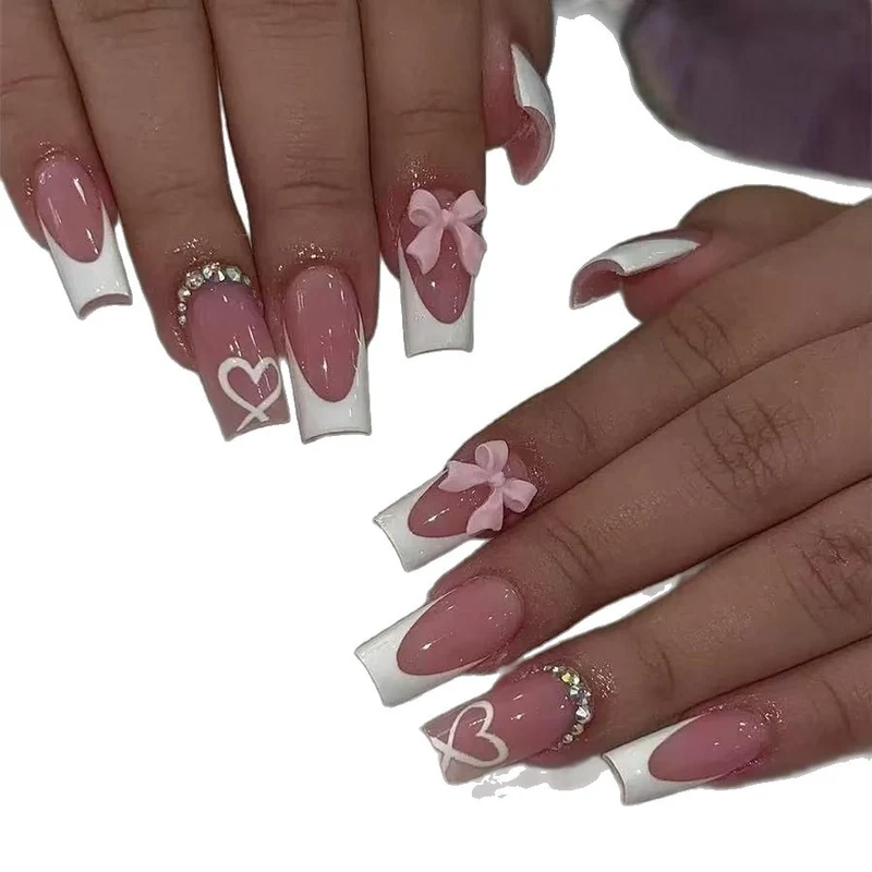 Decorative Heart and Bow Nail Art Set Stornfield