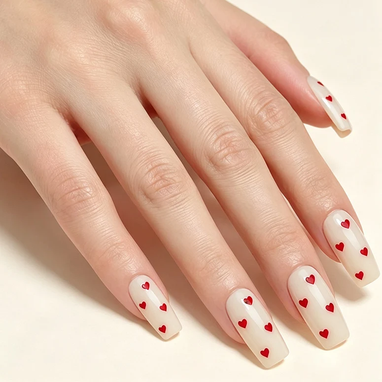 Decorative Heart Accented Nail Art Stornfield