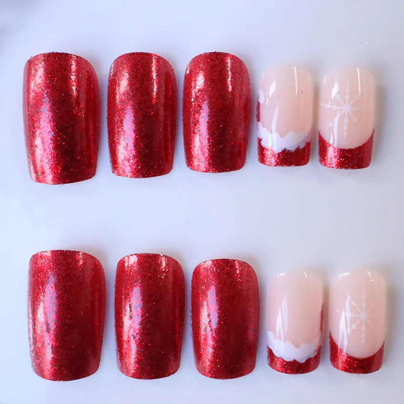 Decorative Glittery Winter Nail Art Enhancements Stornfield