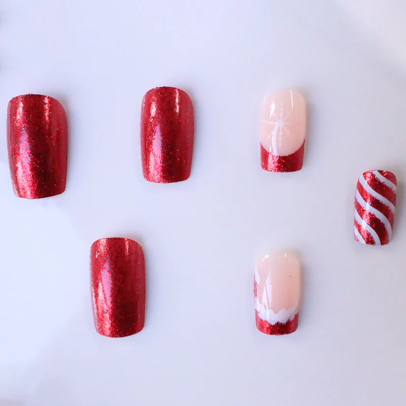 Decorative Glittery Winter Nail Art Enhancements Stornfield
