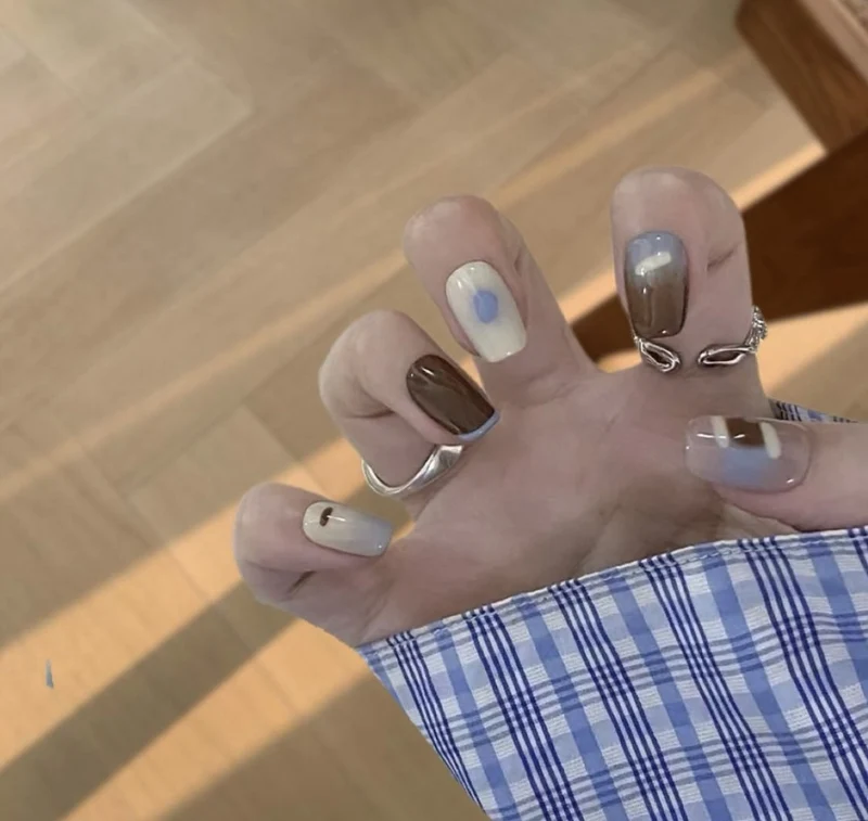 Decorative Glitter French Tip Nail Enhancements Stornfield
