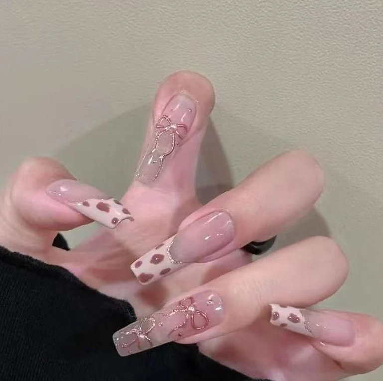 Decorative Glitter French Tip Nail Enhancements Stornfield