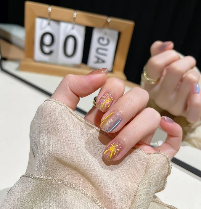 Decorative Glitter French Tip Nail Enhancements Stornfield