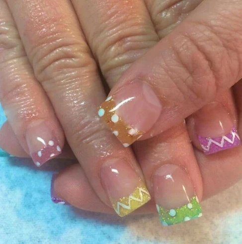 Decorative French Tip Nail Art Stornfield