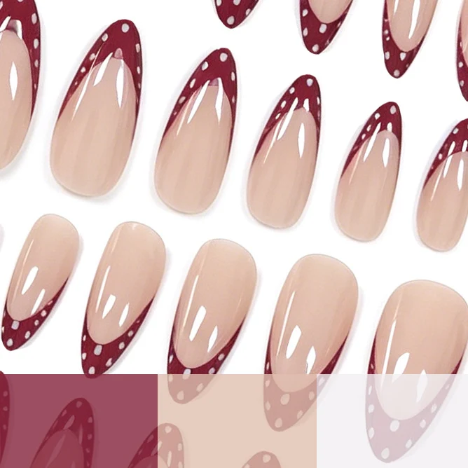 Decorative French Tip Acrylic Nail Enhancements Stornfield