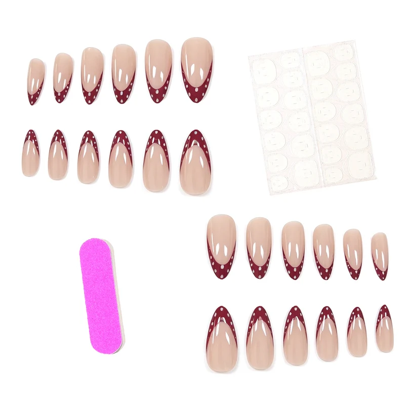 Decorative French Tip Acrylic Nail Enhancements Stornfield