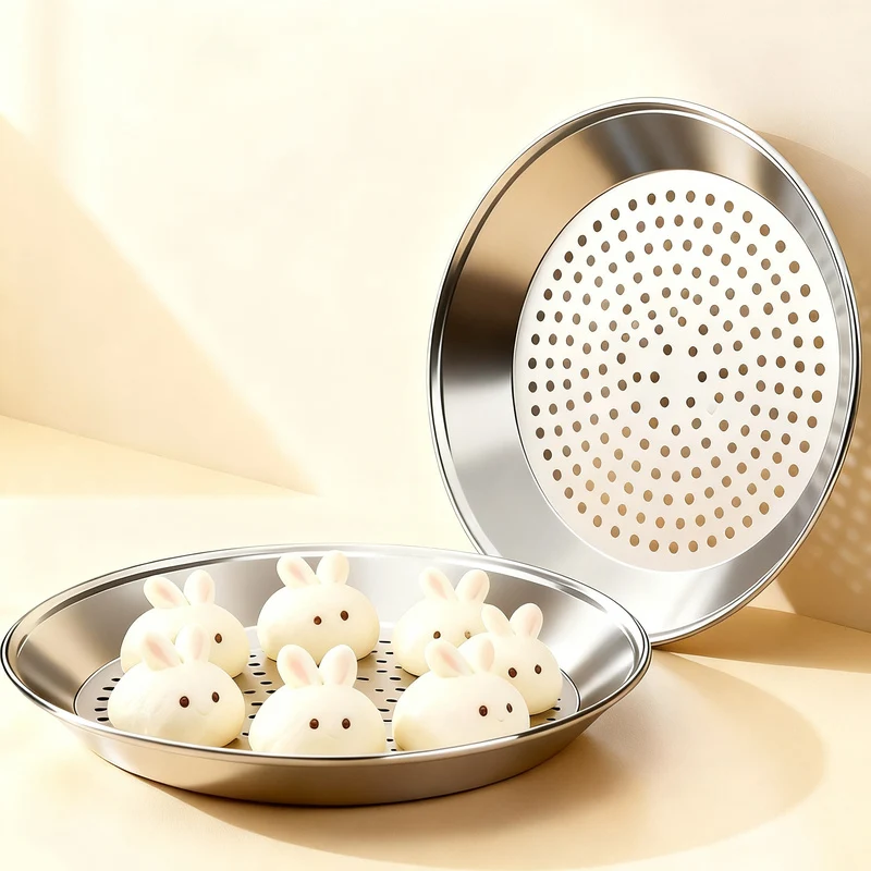 Edelstahl-Dampfgareinsatz für Woks und Pfannen