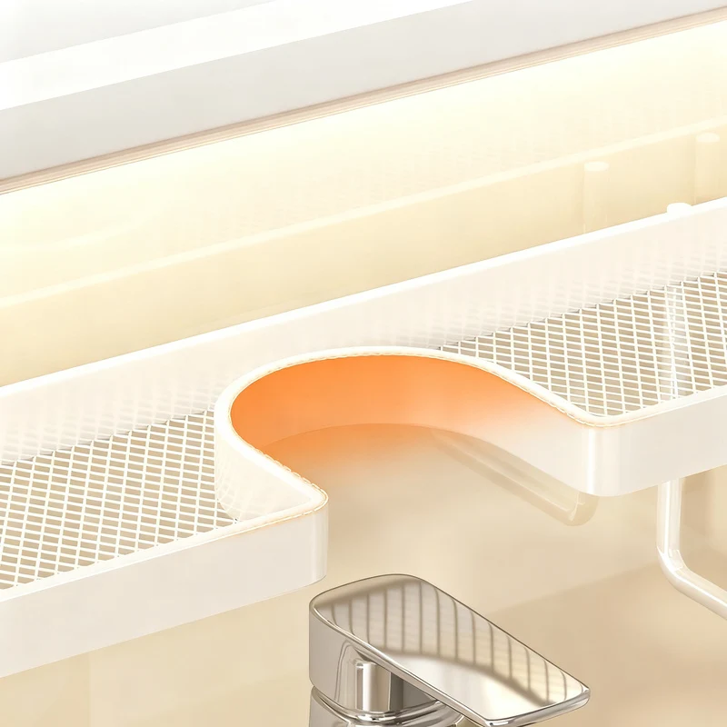 Badezimmer-Ablage für Waschbecken ohne Bohren