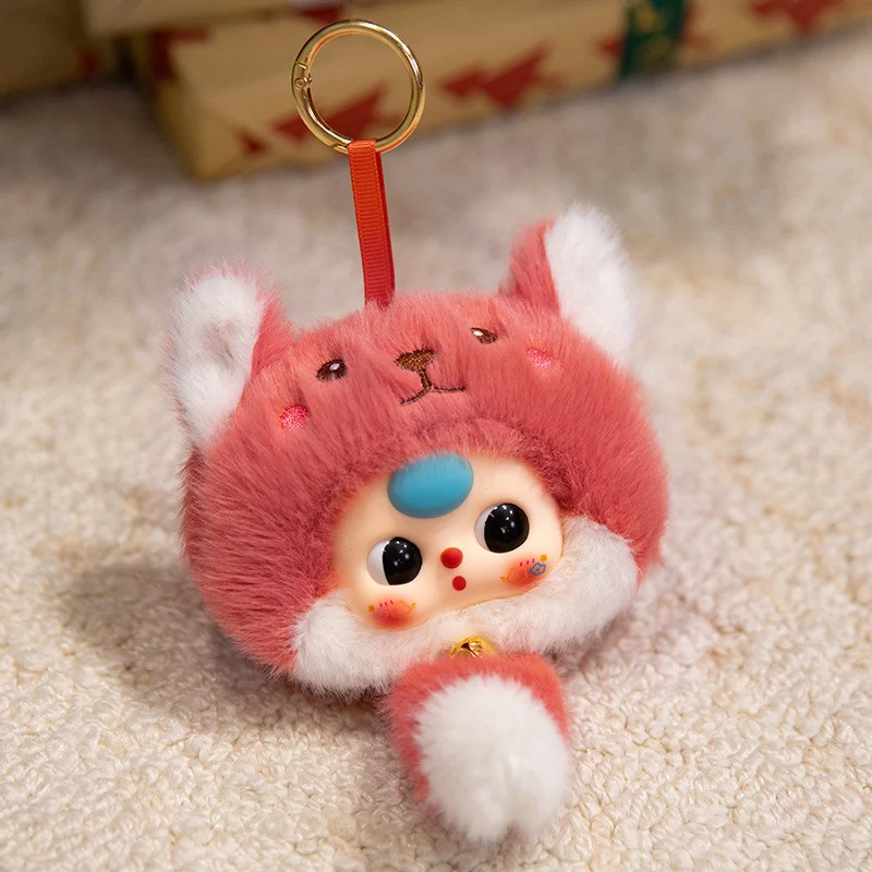 Bunny Plüsch Taschenanhänger mit Glocke und sammelbarem Harzgesicht Karnz