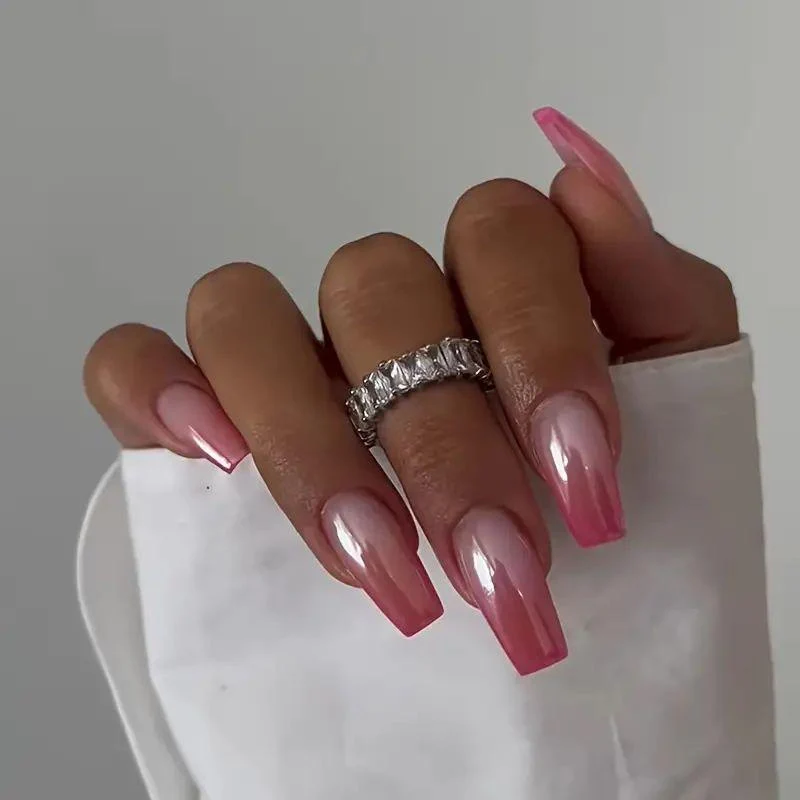 Fashionable Ombre Acrylic Nail Extensions Stornfield