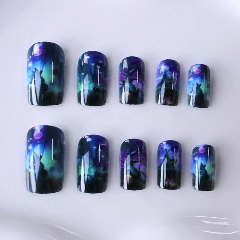 Fantasy Landscape Nail Art Stornfield