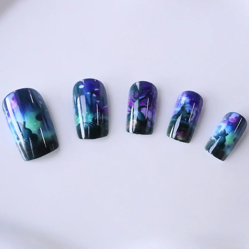 Fantasy Landscape Nail Art Stornfield