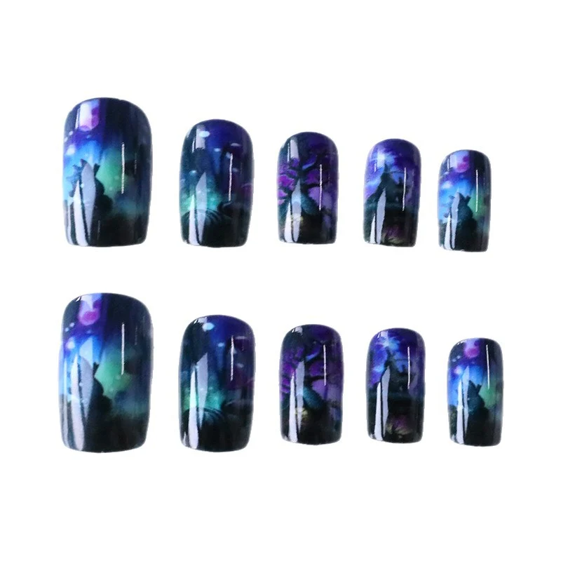 Fantasy Landscape Nail Art Stornfield