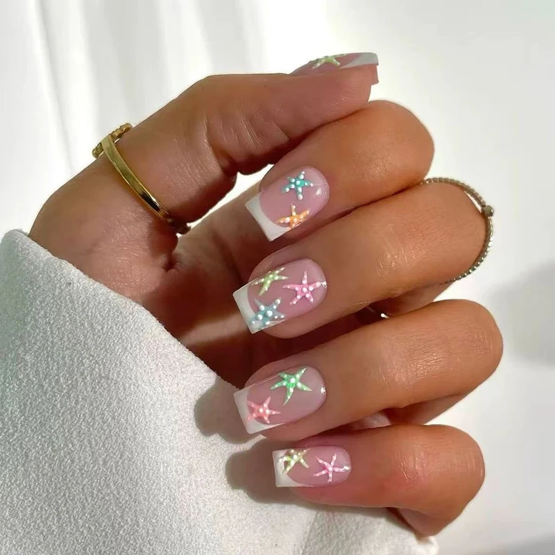Elegant Starfish-Inspired Nail Art Enhancements Stornfield