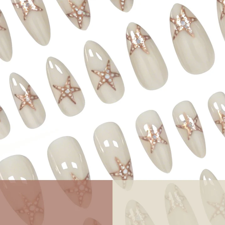 Elegant Starfish-Embellished Nail Art Stornfield