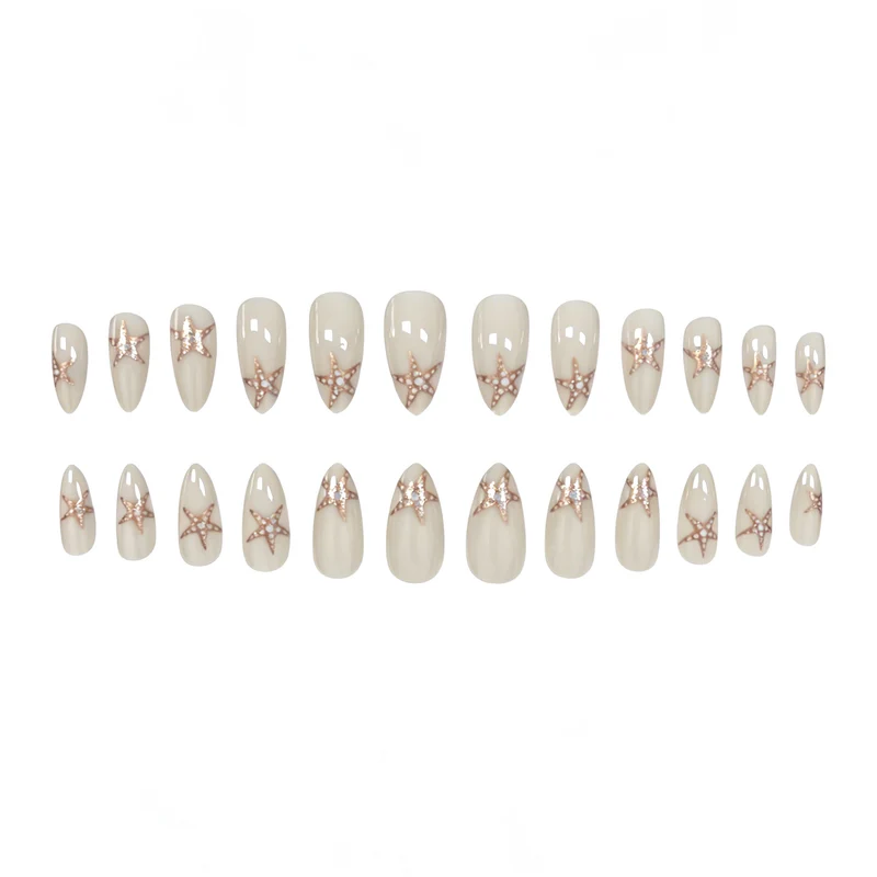 Elegant Starfish-Embellished Nail Art Stornfield