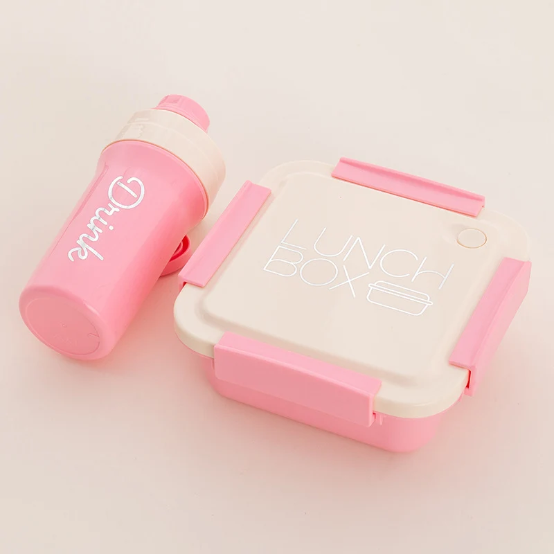 Tragbare Lunchbox mit integrierter Wasserflasche