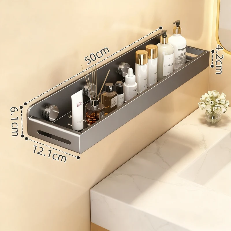 Unsichtbares Badezimmer-Wandregal ohne Bohren