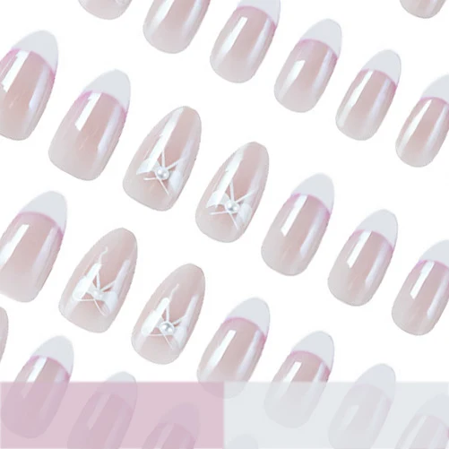 Elegant Floral French Tip Nail Enhancements Stornfield