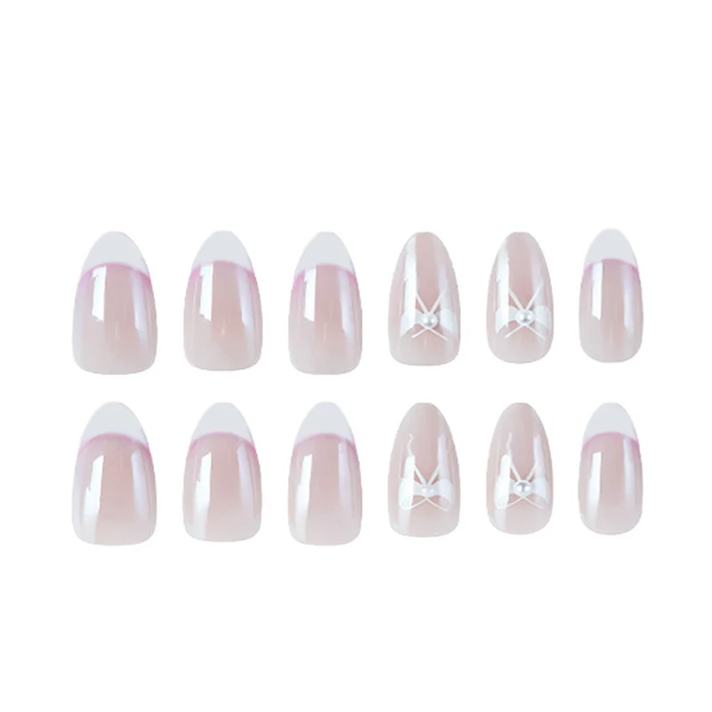 Elegant Floral French Tip Nail Enhancements Stornfield